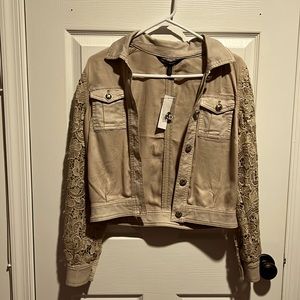 White House Black market size 4 beige jacket.